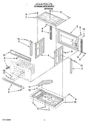 Whirlpool Microwave Cover, Back 53001261