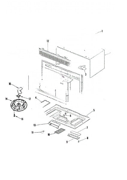 Whirlpool Microwave Case, Outer (blk) 53001695