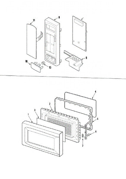 Whirlpool Microwave White Control Panel 53001073