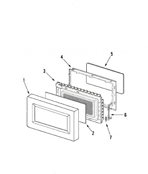Whirlpool Microwave Door Assembly (wht) 53001852