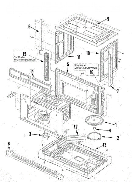 Whirlpool Microwave Enclosure, Top 53001299