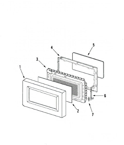 Whirlpool Microwave Panel, Door (wht) 53001301