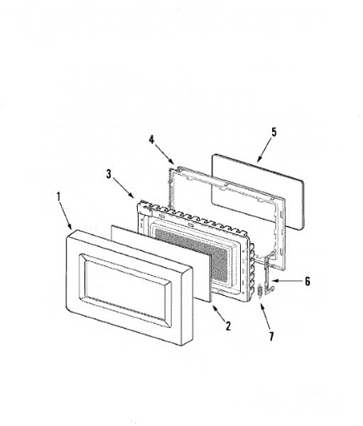 Whirlpool Microwave Panel, Door (blk) 53001315