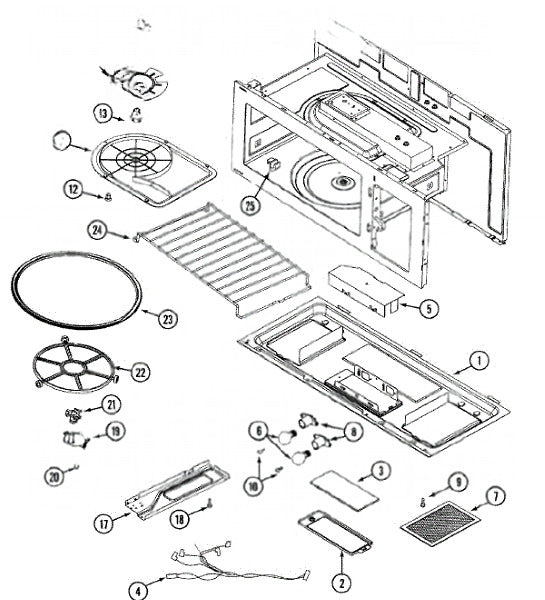 Whirlpool Microwave Harness, Bulb 56001171