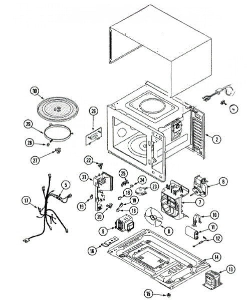 Whirlpool Microwave Base 56001388