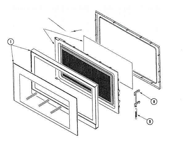 Whirlpool Microwave Hinge, Door 58001024