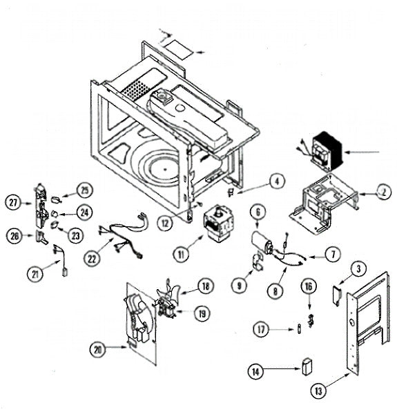 Whirlpool Microwave Harness, Door Sensing 58001075