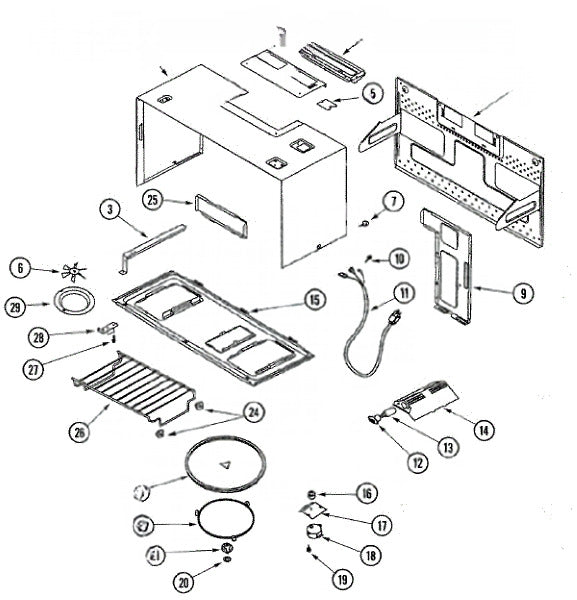 Whirlpool Microwave Hinge, Lower 58001106