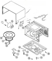 Whirlpool Microwave Hinge, Lower 58001195