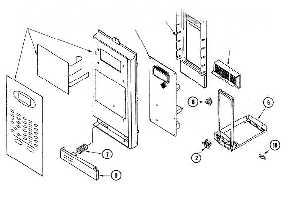 Whirlpool Microwave Button, Door (wht) 58001016
