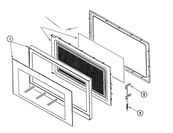 Whirlpool Microwave Frame, Door Assy (bl 58001321