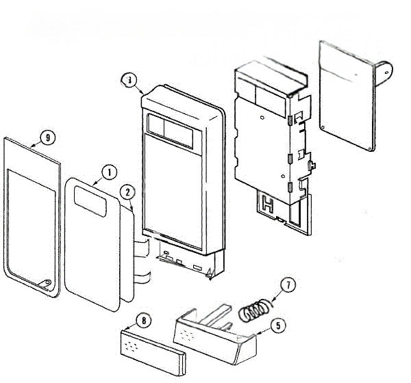 Whirlpool Microwave Frame, Control Board (wht) 58001281