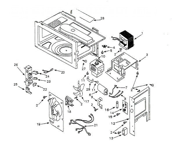Whirlpool Microwave Board, P.c./w Fuse H 58001340