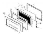 Whirlpool Microwave Door, Outer Cover Assembly (bsq) 58001134