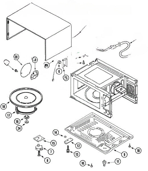 Whirlpool Microwave Screw 58001189