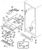 Whirlpool Refrigerator Wire Harness, Mullion 61001803