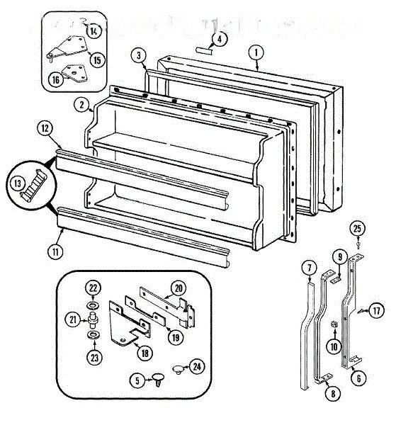 Whirlpool Refrigerator Handle Freezer 61001119