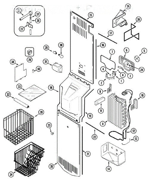 Whirlpool Refrigerator Wire Harness, Fan & Heater 61003610