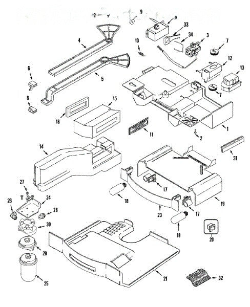 Whirlpool Refrigerator Wire Harness, Contro 61005826