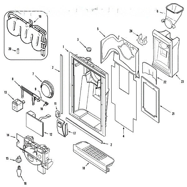 Whirlpool Refrigerator Wire Harness, Ftn. 61005837