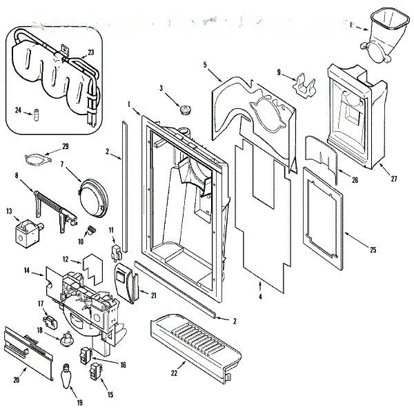 Whirlpool Refrigerator Adapter, Receptacle 61006108