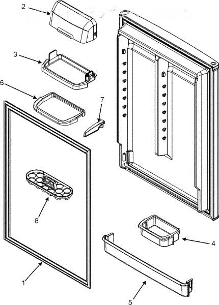 Whirlpool Refrigerator Tray-Egg 63001551