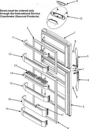 Whirlpool Refrigerator Gasket, Frz. Door (wh 63001967