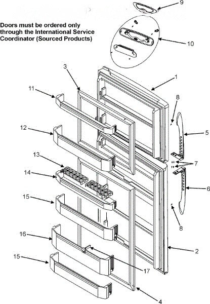 Whirlpool Refrigerator Handle, Ref. Door (sl 63002030