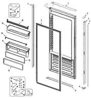 Whirlpool Refrigerator End Cap, Handle (blk 67001868