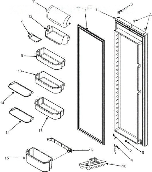 Whirlpool Refrigerator Bracket, Tilt Out 67004378