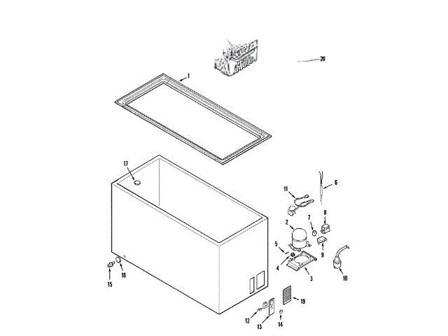 Whirlpool Freezer Rail, Lower Basket 68001711