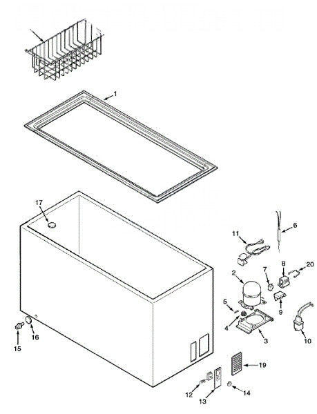Whirlpool Freezer Compressor (R134A) 68001398