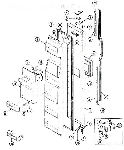 Whirlpool Refrigerator Chute-Ice 69220-1