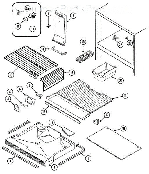 Whirlpool Refrigerator Leg-Shelf 70323-2