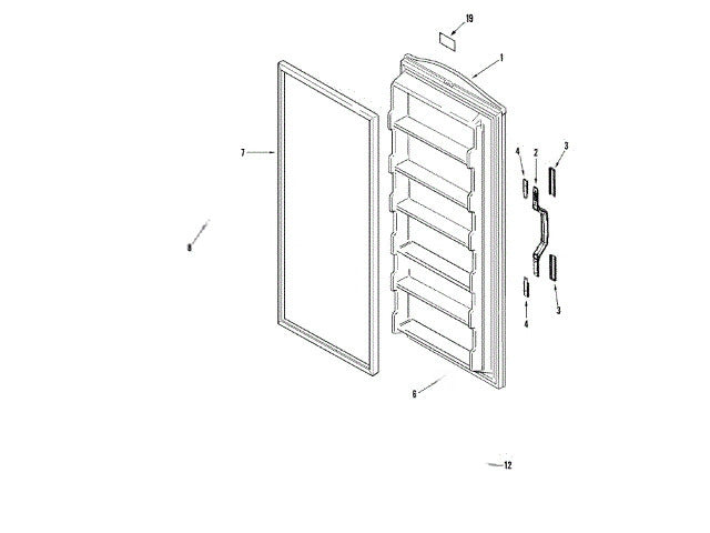 Whirlpool Freezer Door Assy., Frz Foam 90017-248