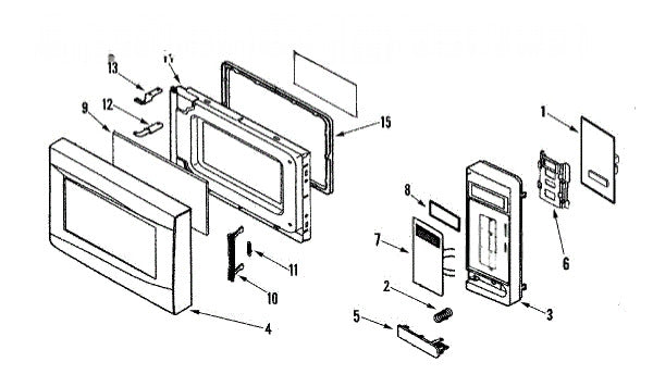 Whirlpool Microwave Hinge-Lower DE61-00146A