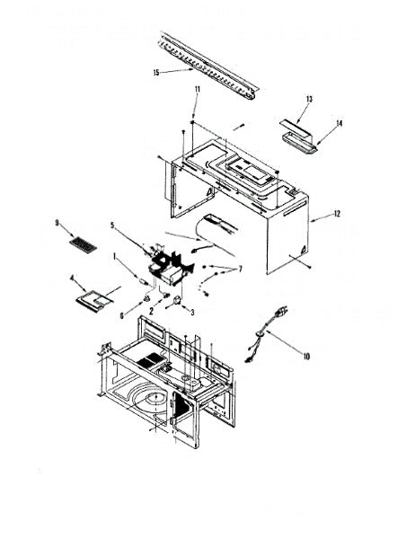 Whirlpool Microwave Panel-Oute DE64-00754B