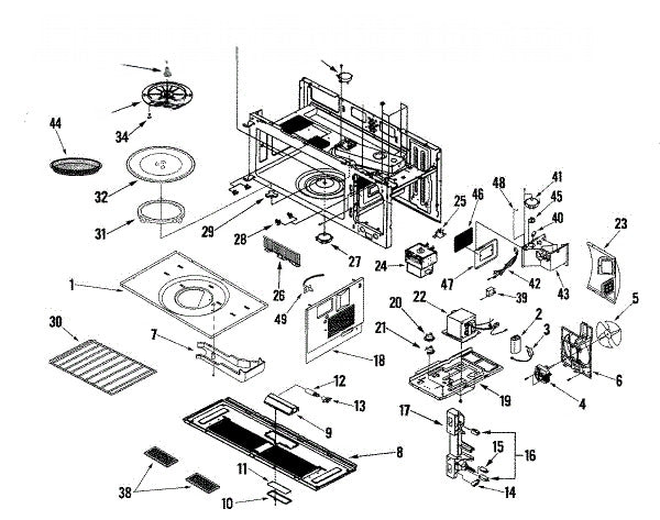 Whirlpool Microwave Damper-Swing DE66-00156A