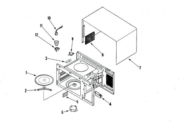 Whirlpool Microwave Panel-Outer (wht) DE70-30033D