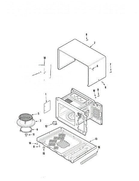 Whirlpool Microwave Plate, Base R0131026
