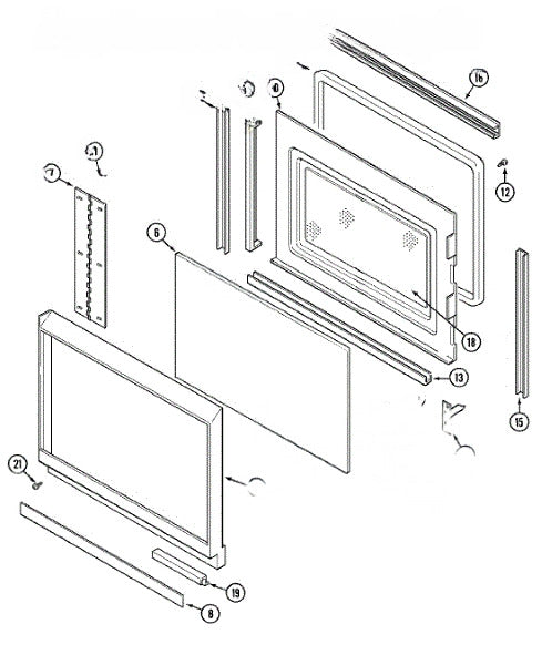 Whirlpool Microwave Seal, Latch Y02120159
