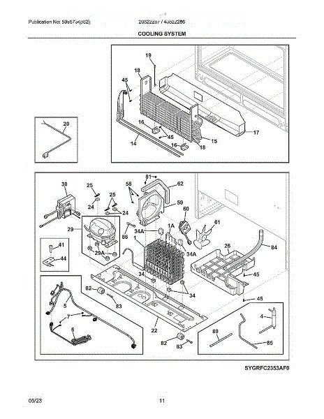 Frigidaire Refrigerator Harness-Dispenser 241510904