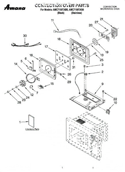 Whirlpool Microwave Guide-Air W10153234