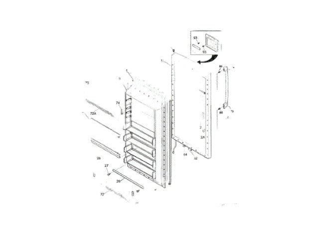 Frigidaire Freezer Panel-Inner Door 216527903