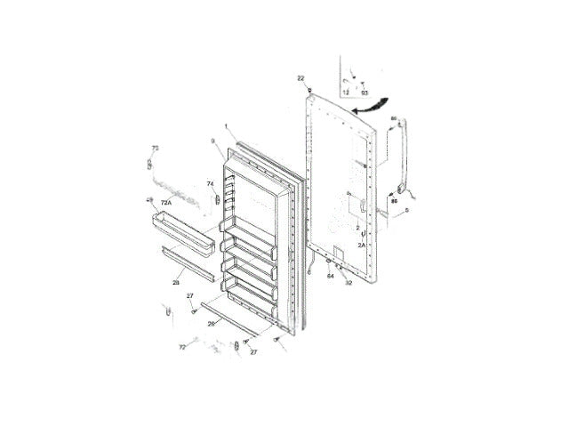 Frigidaire Freezer Rack-Door 216806103