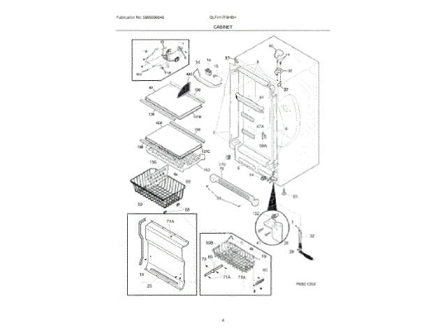 Frigidaire Freezer Cover-Hinge 297154700