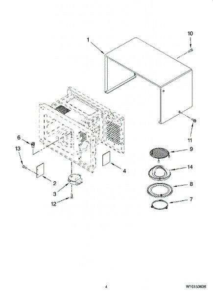 Whirlpool Microwave Wrapper-Cab W10153233
