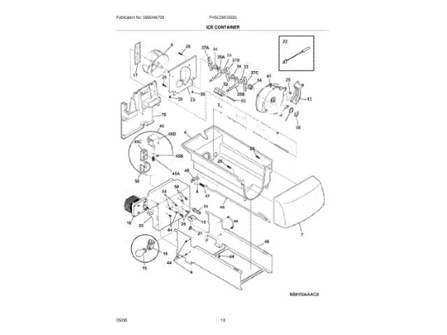 Frigidaire Freezer Screw 5304455680