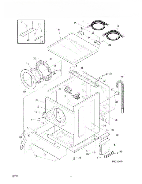 Frigidaire Washer/Dryer Combo Base Assembly 134773100