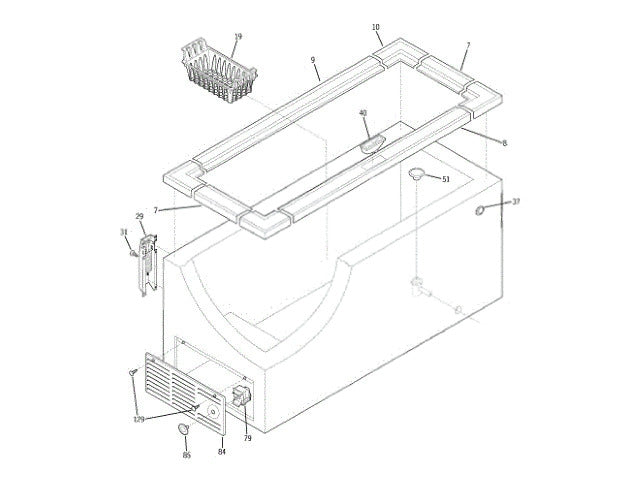 GE Freezer Catch-Lock Wh WR02X12337